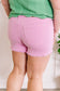 Judy Blue Mid Rise Frayed Hem Shorts In Light Pink