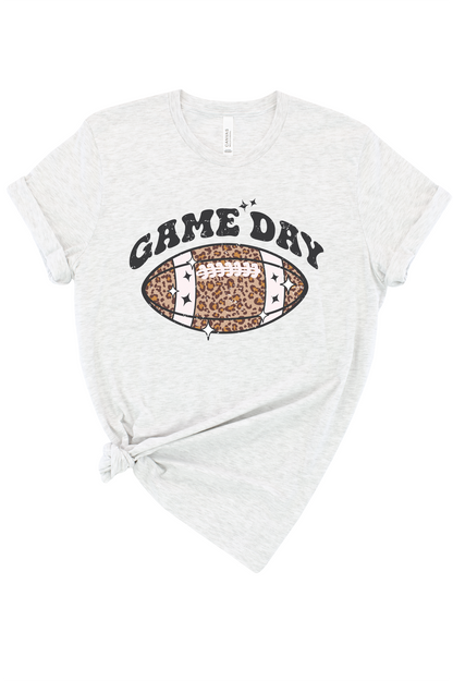 Game Day Leopard Football Graphic Tee