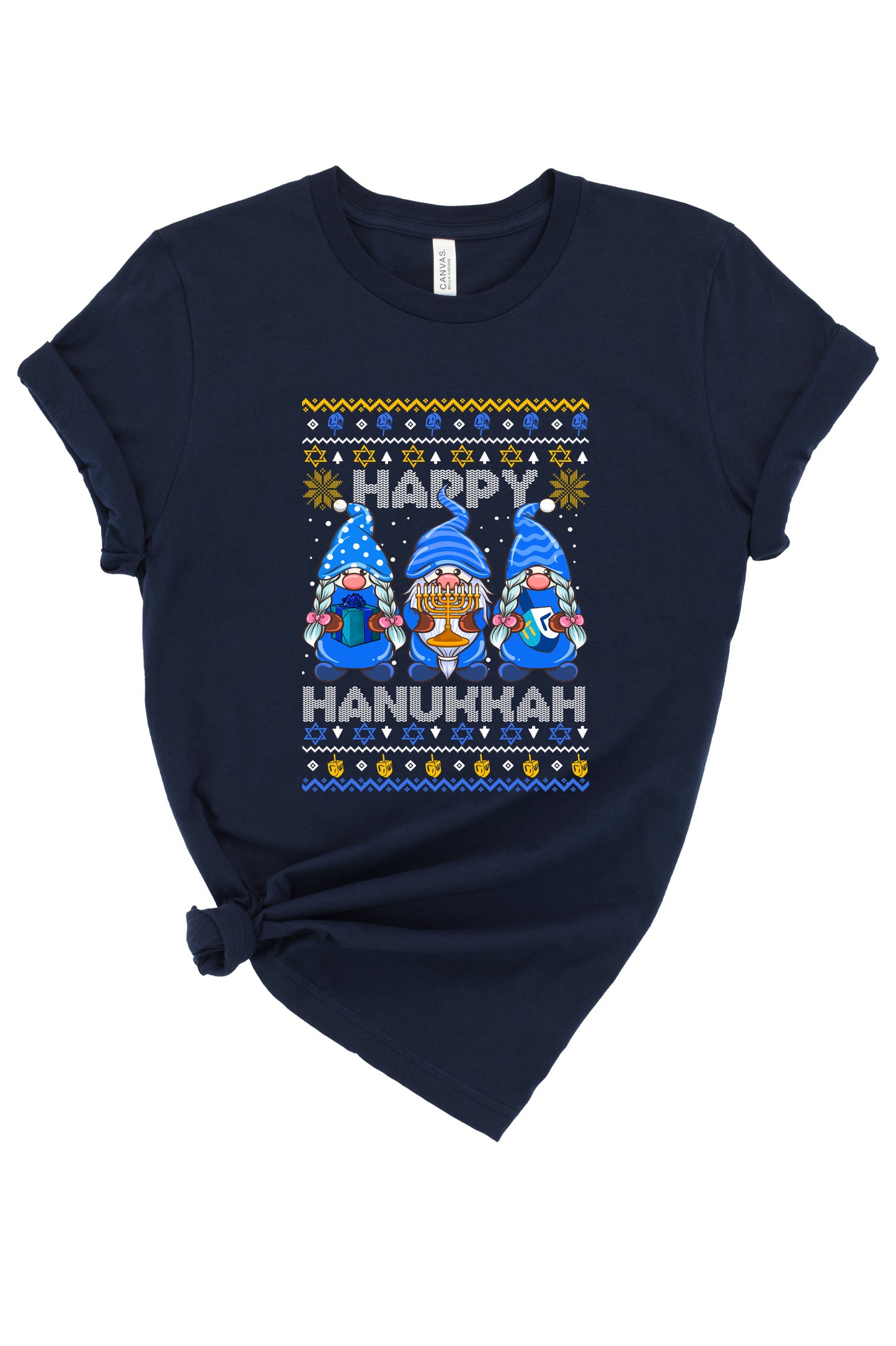 Happy Hanukkah Gnomes Graphic Tee