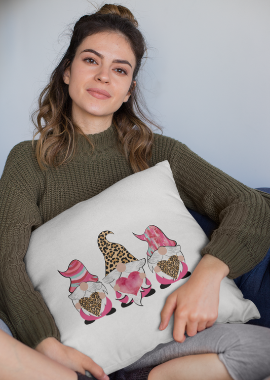 Leopard Gnomes Square Pillow Cover