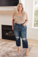 Judy Blue Whitney High Rise Distressed Wide Leg Crop Jeans
