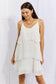 By The River Cascade Ruffle Style Cami Dress in Soft White