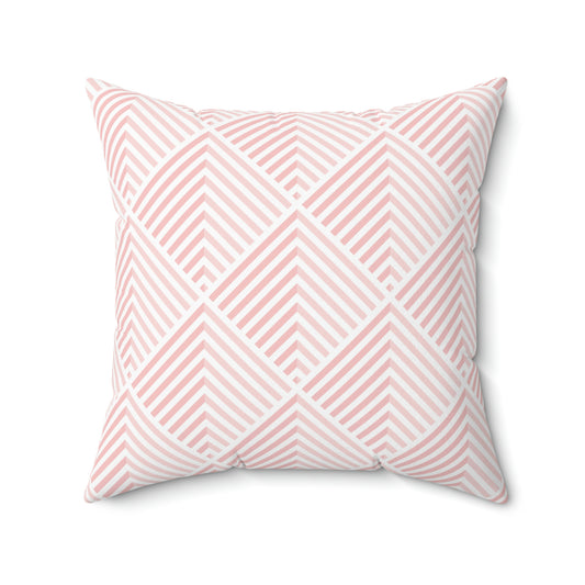 Pink Diamond Stripes Square Pillow Cover