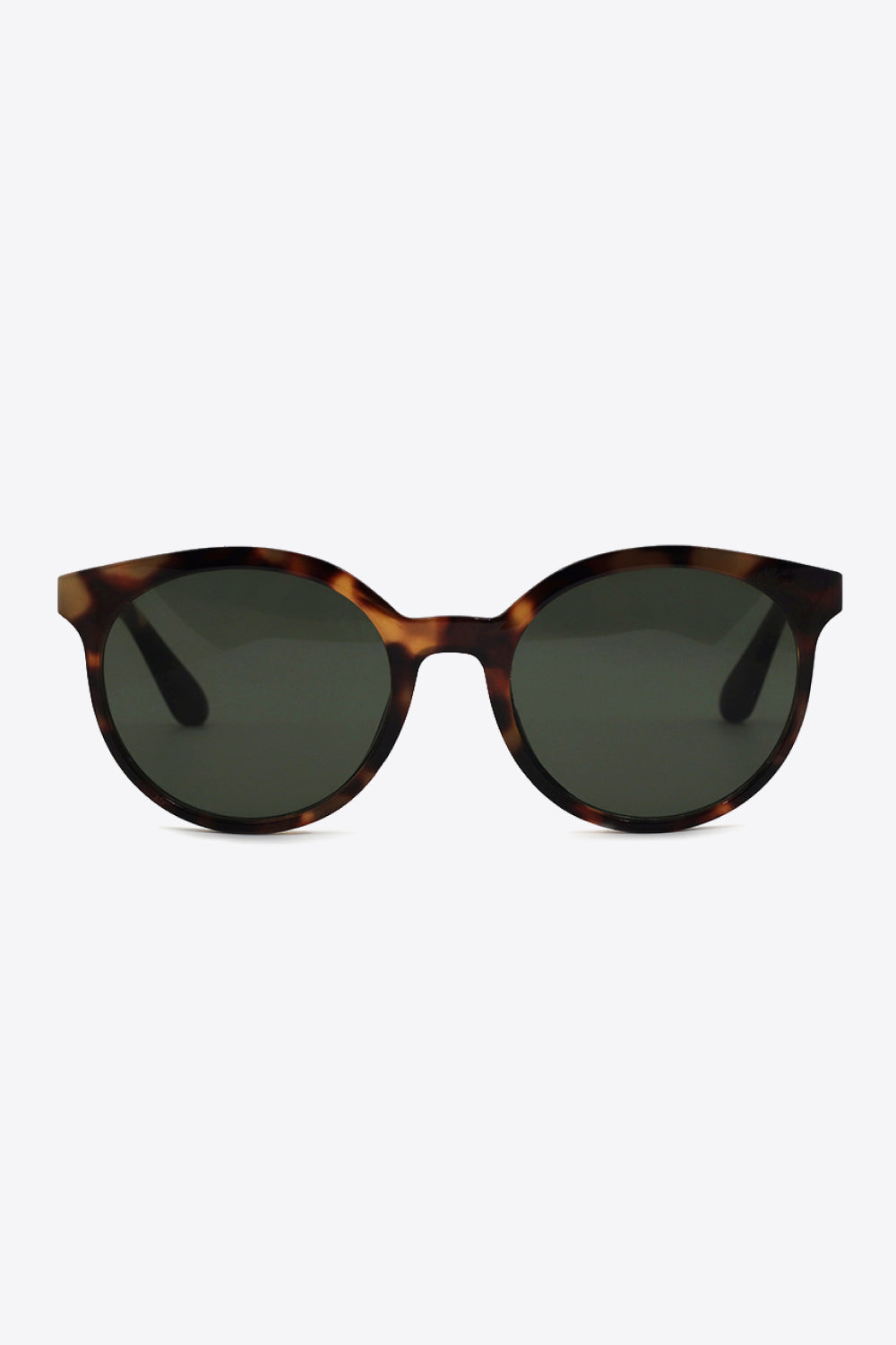 Tortoiseshell Round Polycarbonate Sunglasses