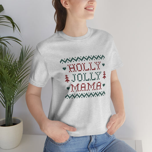 Holly Jolly Knit Mama Graphic Tee