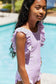 Float On Ruffled One-Piece in Carnation Pink