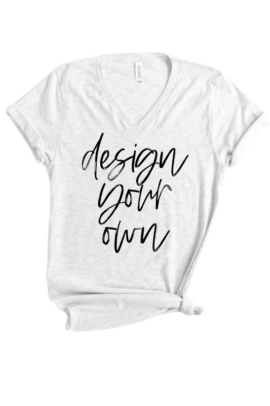 Design Your Own V Neck Graphic Tee