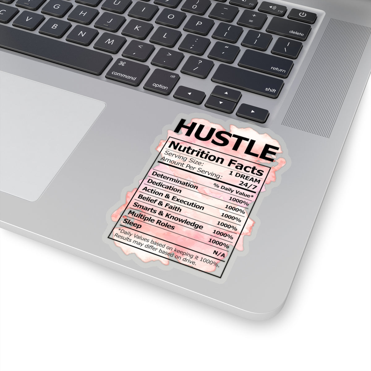 Hustle Nutrition Facts Sticker