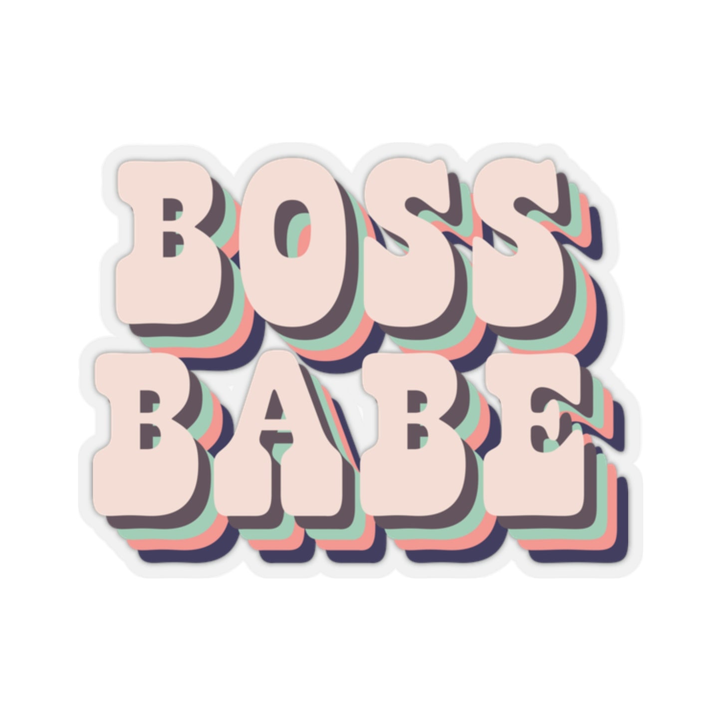 Retro Boss Babe Sticker