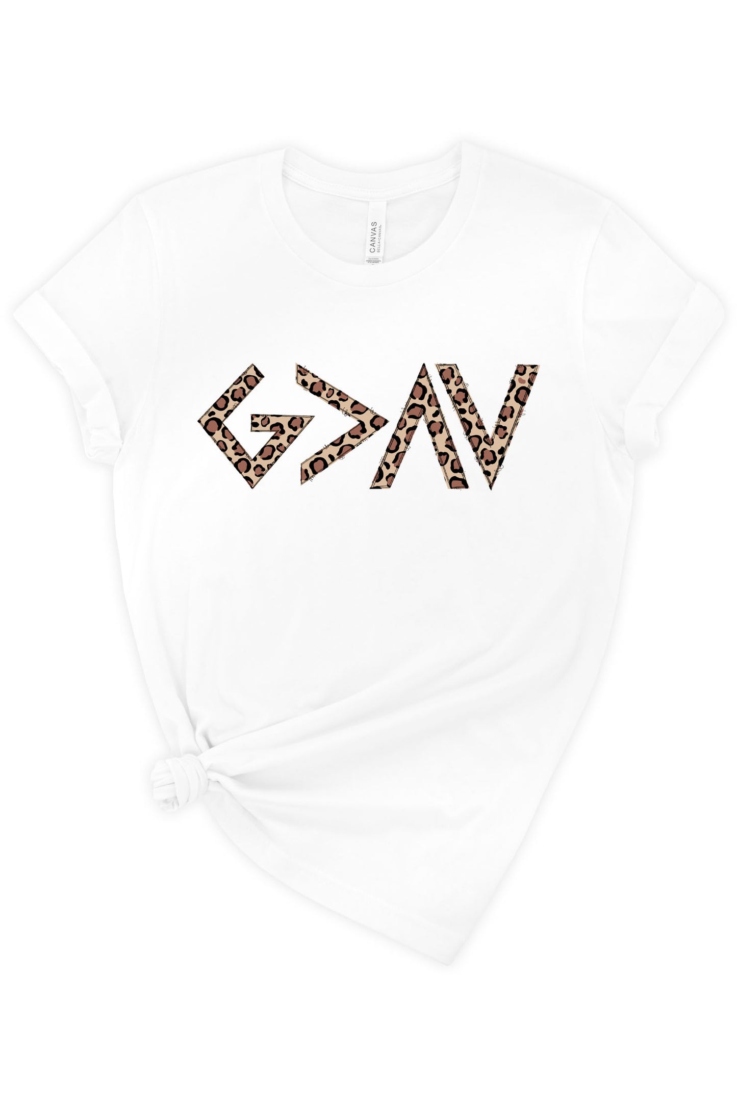 Leopard God Is Greater Graphic Tee