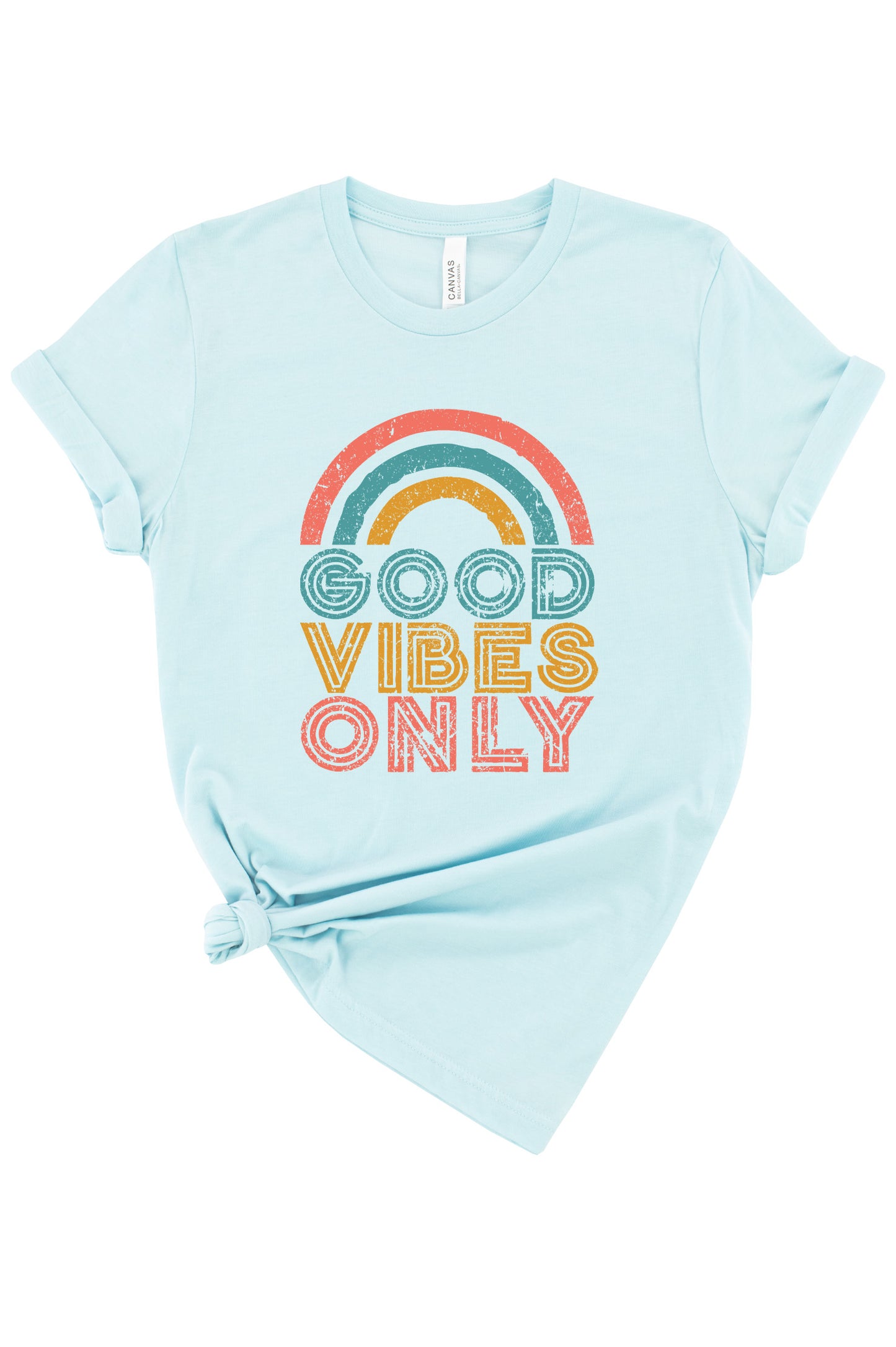 Rainbow Good Vibes Only Graphic Tee