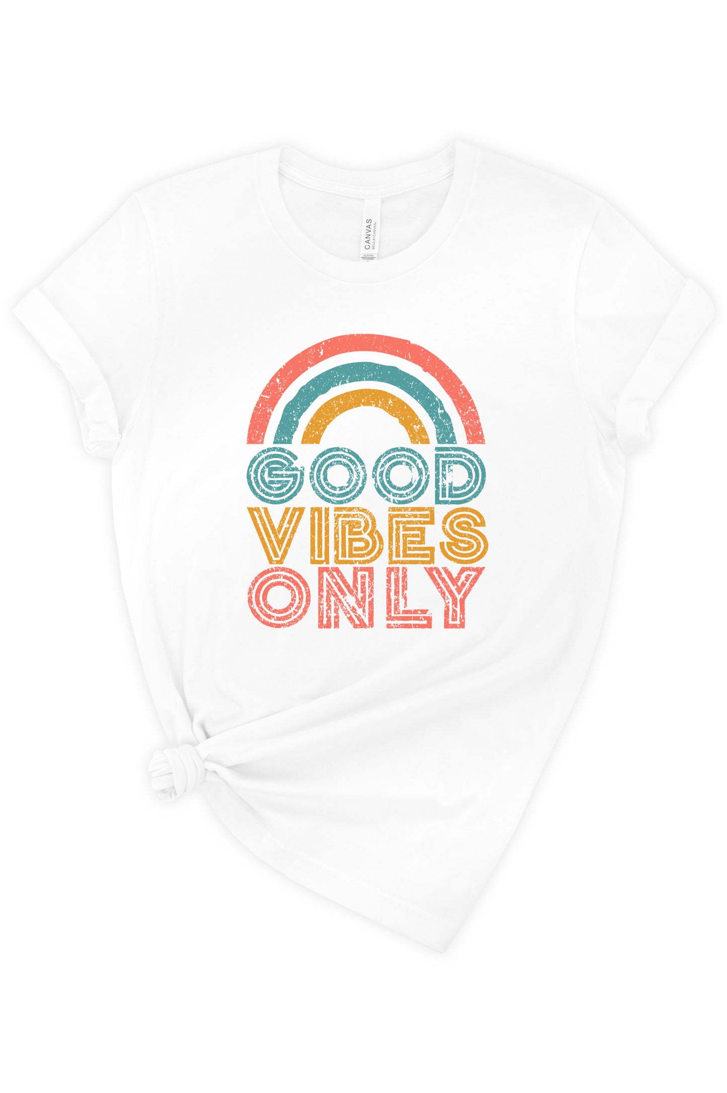Rainbow Good Vibes Only Graphic Tee