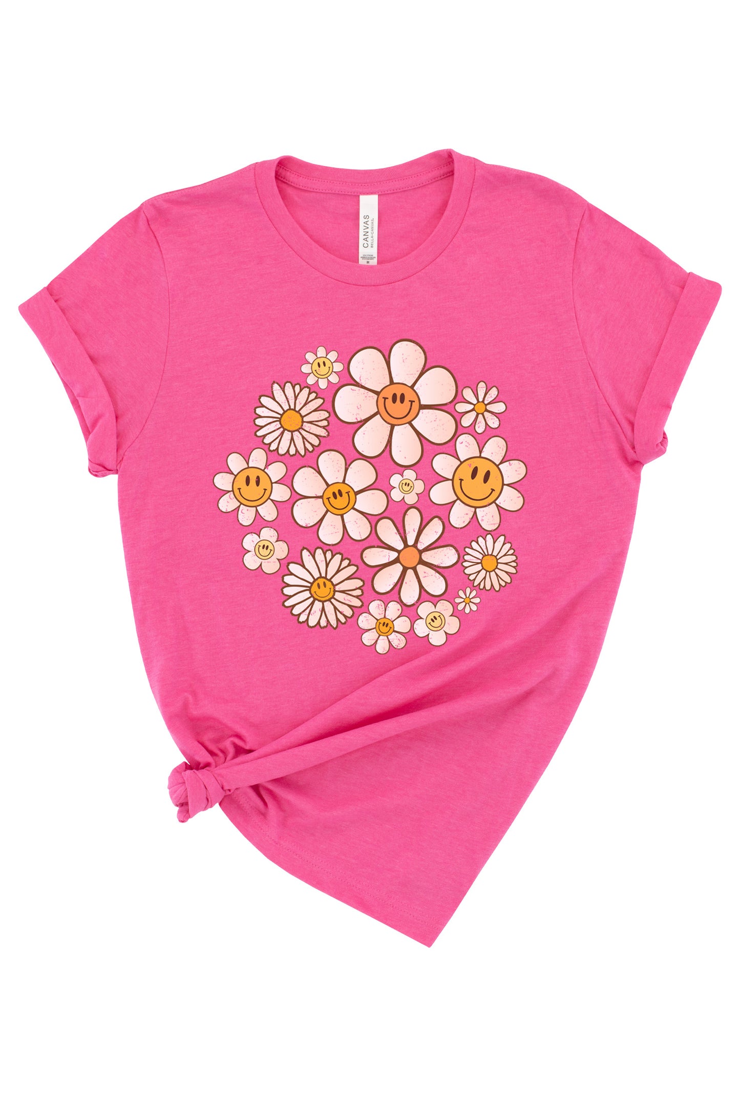 Happy Flowers Graphic Tee | Charity Pink
