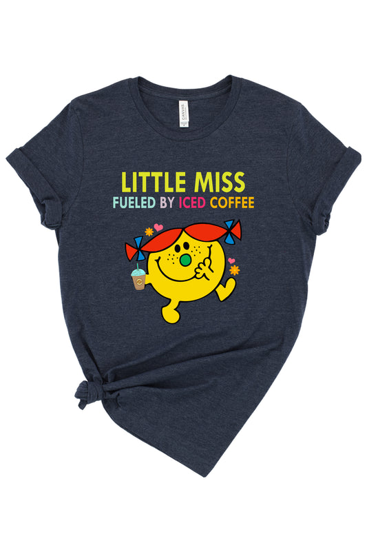 Little Miss Fueled By Iced Coffee Graphic Tee