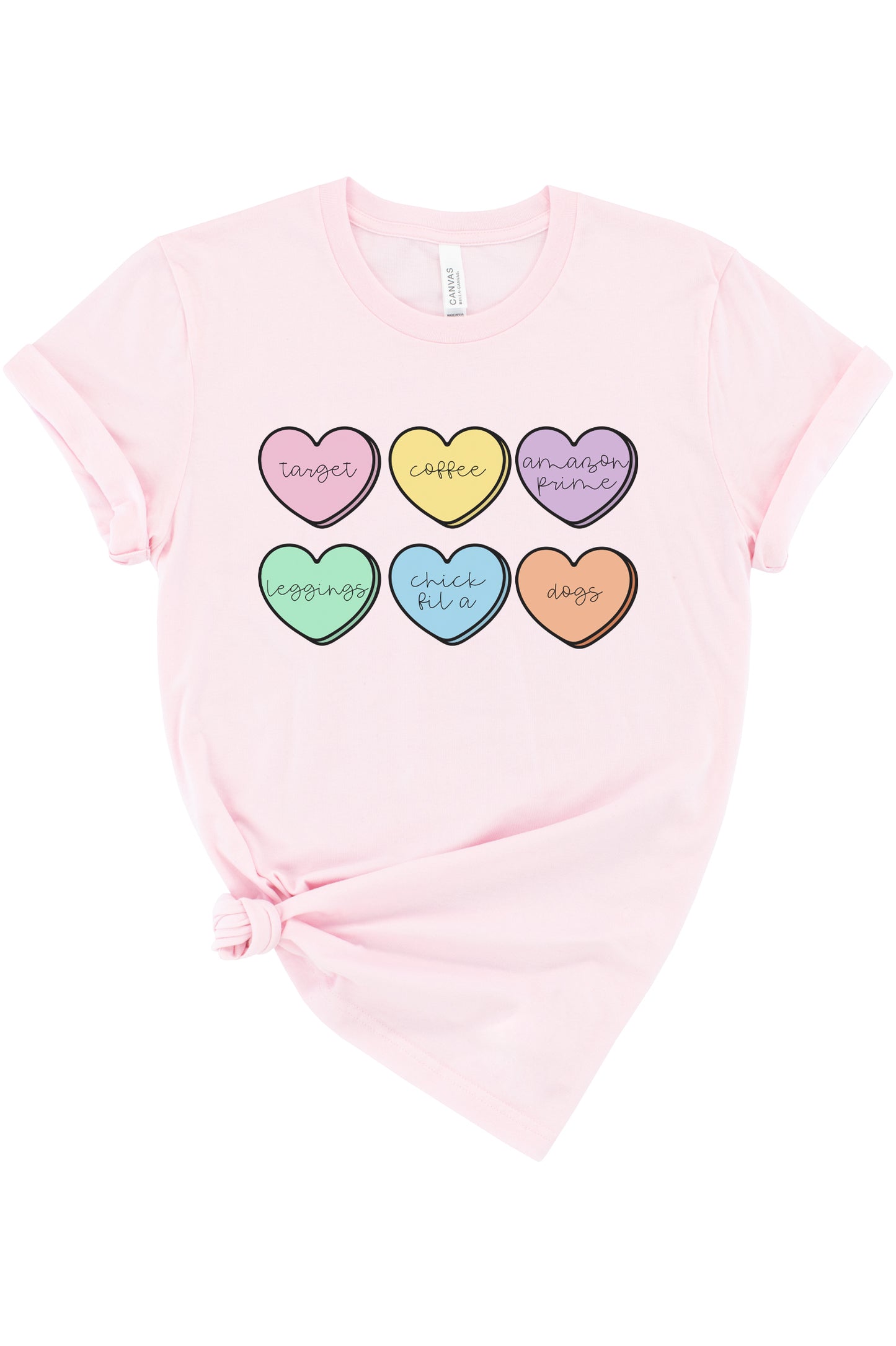Shopping Conversation Hearts (Dogs) Graphic Tee